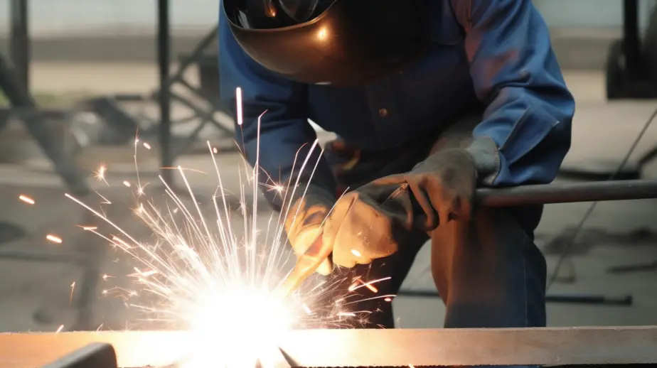 welder stick welding steel sparks flying. Is stick welding dangerous?